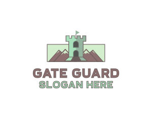 Gate - Mountain Castle Tower logo design