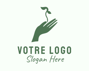 Hand Plant Gardening Sprout  Logo