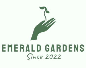 Hand Plant Gardening Sprout  logo design