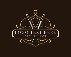 Quilting - Elegant Sewing Needle logo design