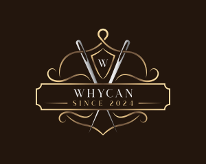 Elegant Sewing Needle Logo