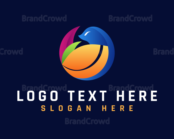 Abstract Gradient Bird Logo