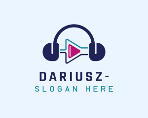 Rapper - DJ Headphones Music logo design