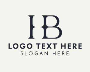 Letter Hb - Luxury Financial Company Letter HB logo design