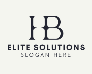 Letter Bi - Luxury Financial Company Letter HB logo design