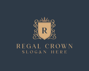 Regal Crown Shield logo design