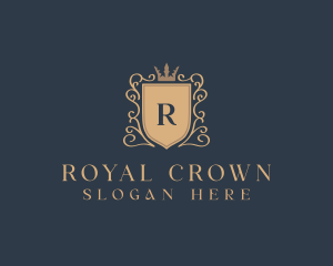 Regal Crown Shield logo design