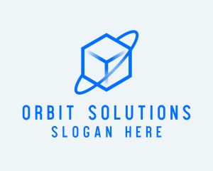 Tech Orbit Cube logo design