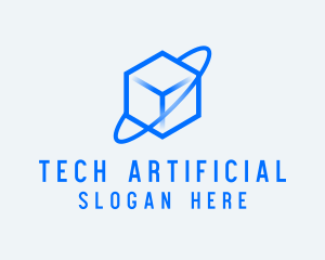 Artificial - Tech Orbit Cube logo design