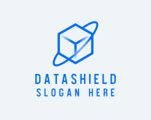 Data - Tech Orbit Cube logo design