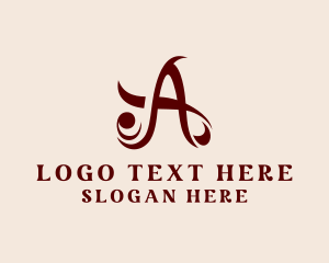 Letter A - Stylish Feminine Swoosh logo design