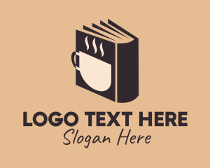 Study Lounge - Hot Coffee Book logo design