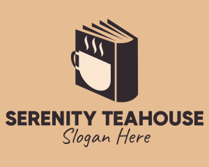 Hot Coffee Book  logo design