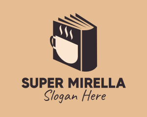 Hot Coffee Book  logo design