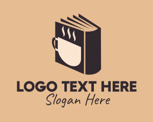 Teahouse - Hot Coffee Book logo design