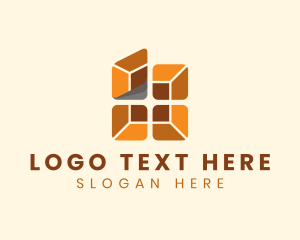Textile - Square Tile Flooring logo design