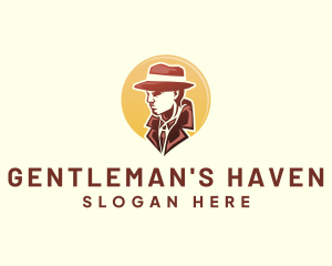 Gentleman Suit Investigator logo design