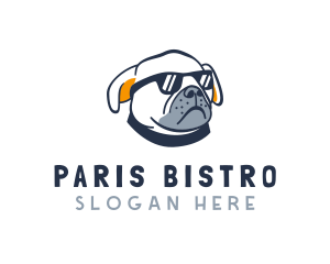 Cool French Bulldog Vet logo design