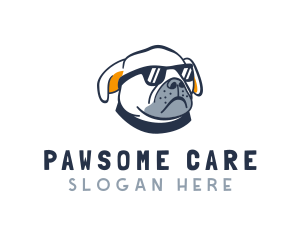 Cool French Bulldog Vet logo design