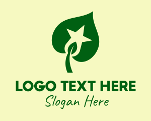 Seedling - Seedling Leaf Star logo design