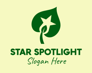 Seedling Leaf Star  logo design