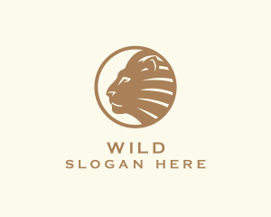 Wild Lion Cat logo design