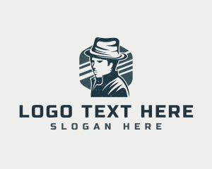 Man Detective Hat logo design