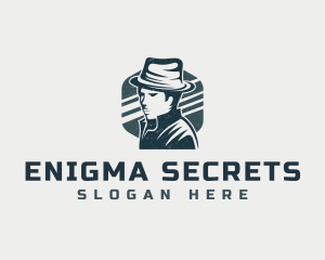 Man Detective Hat logo design