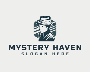 Man Detective Hat logo design