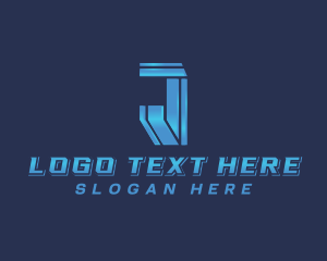 Tech - Industrial Company Letter J logo design