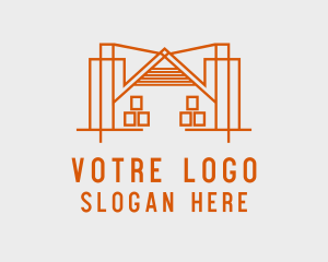 Package Logistics Warehouse Logo