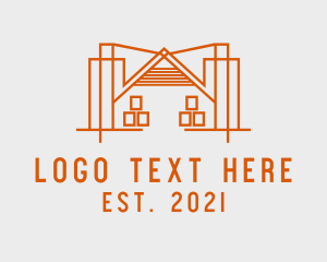 Storage House - Package Logistics Warehouse logo design