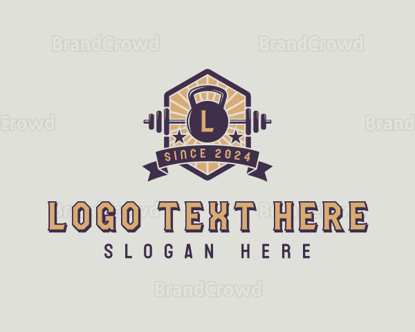 Gym Kettlebell Weightlifting Logo