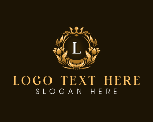 Crown Luxury Floral logo design