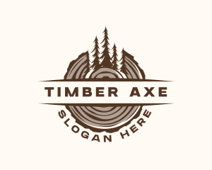 Woodwork Sawmill Forest logo design