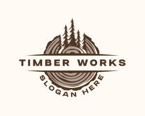 Sawmill - Woodwork Sawmill Forest logo design