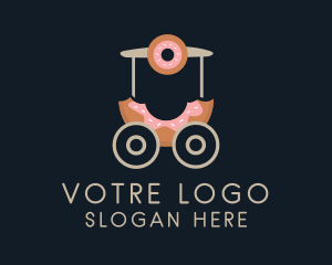 Dish - Donut Food Cart logo design