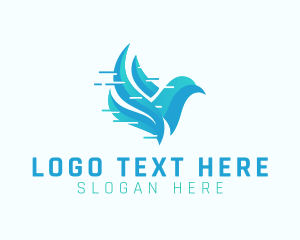 Data - Tech Digital Bird logo design