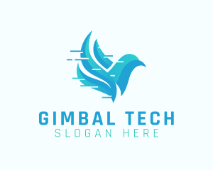 Tech Digital Bird logo design