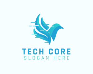 Tech Digital Bird logo design