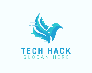 Tech Digital Bird logo design