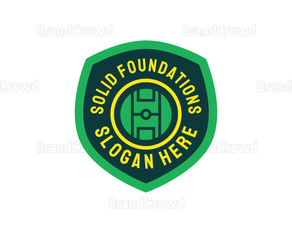 Soccer Field Shield Logo