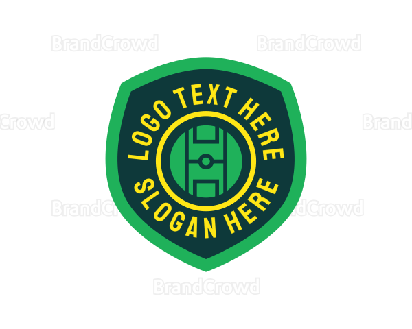 Soccer Field Shield Logo