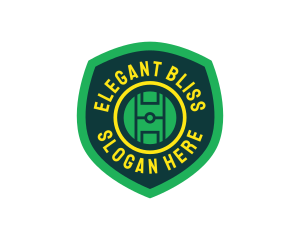 Soccer Field Shield Logo