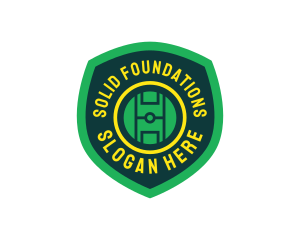 Soccer Field Shield Logo