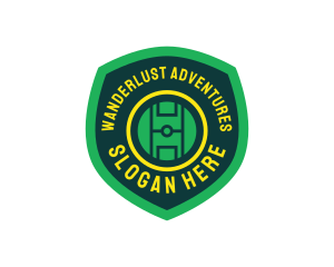 Player - Soccer Field Shield logo design