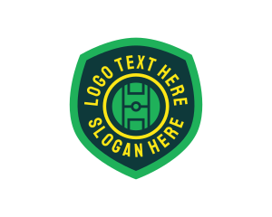 Play Off - Soccer Field Shield logo design
