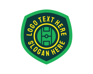 Soccer Field Badge Logo