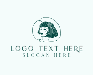 Hairstyling - Asian Woman Beauty logo design