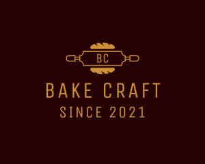 Bakeware - Baguette Rolling Pin Bakery logo design